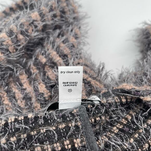 ASTARS Cupcakes Cardigan Blush Pink Gray Stripe Eyelash Pockets Long Size Small - Picture 13 of 14